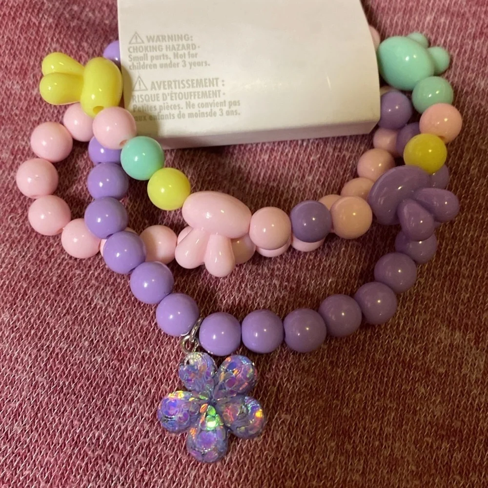 Girls Claire’s Bracelet & Choker Bundle NWT Panda Bunnies